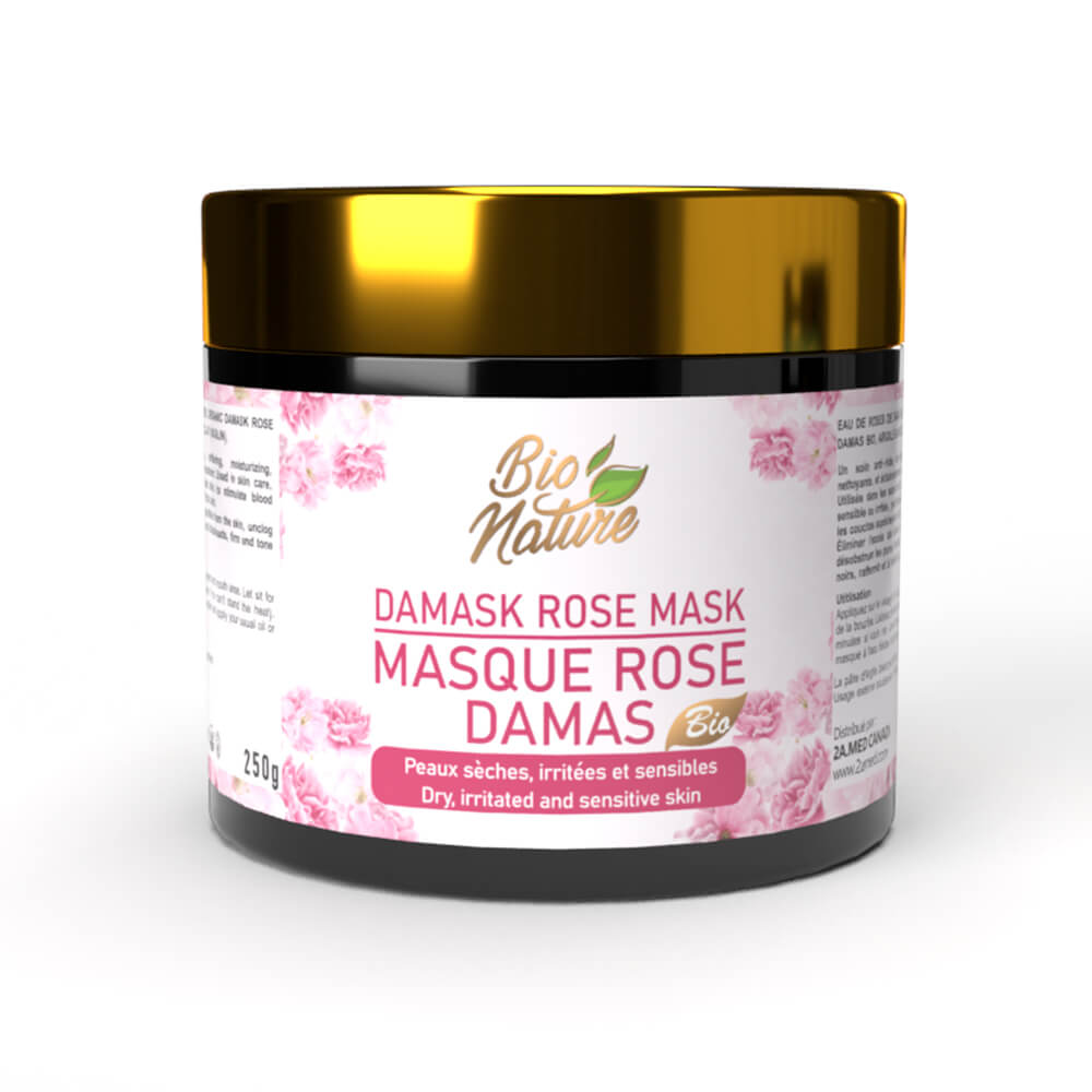 Masque Rose Damas & Argile rouge